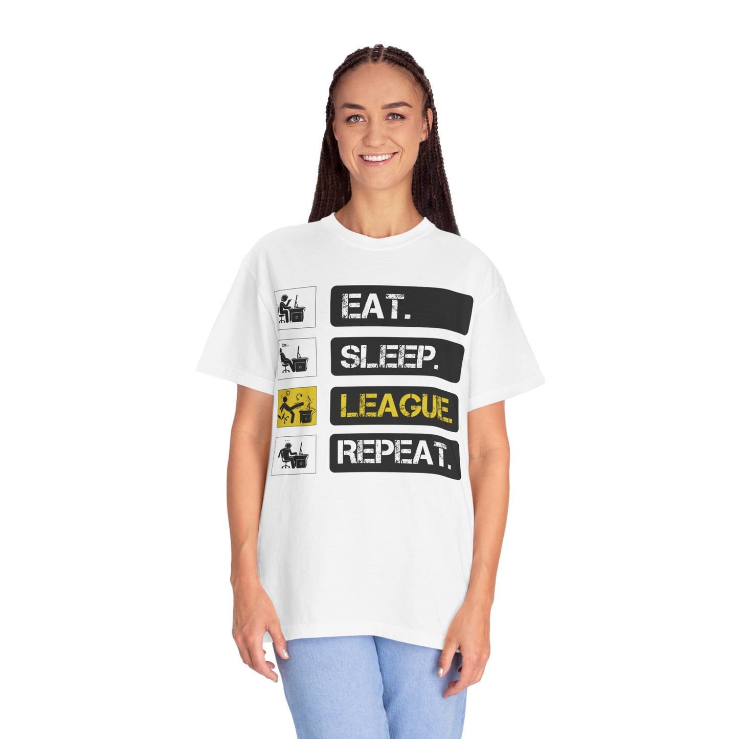 Eat. Sleep. League. Repeat. - Funny League of Legends Gamer Apparel