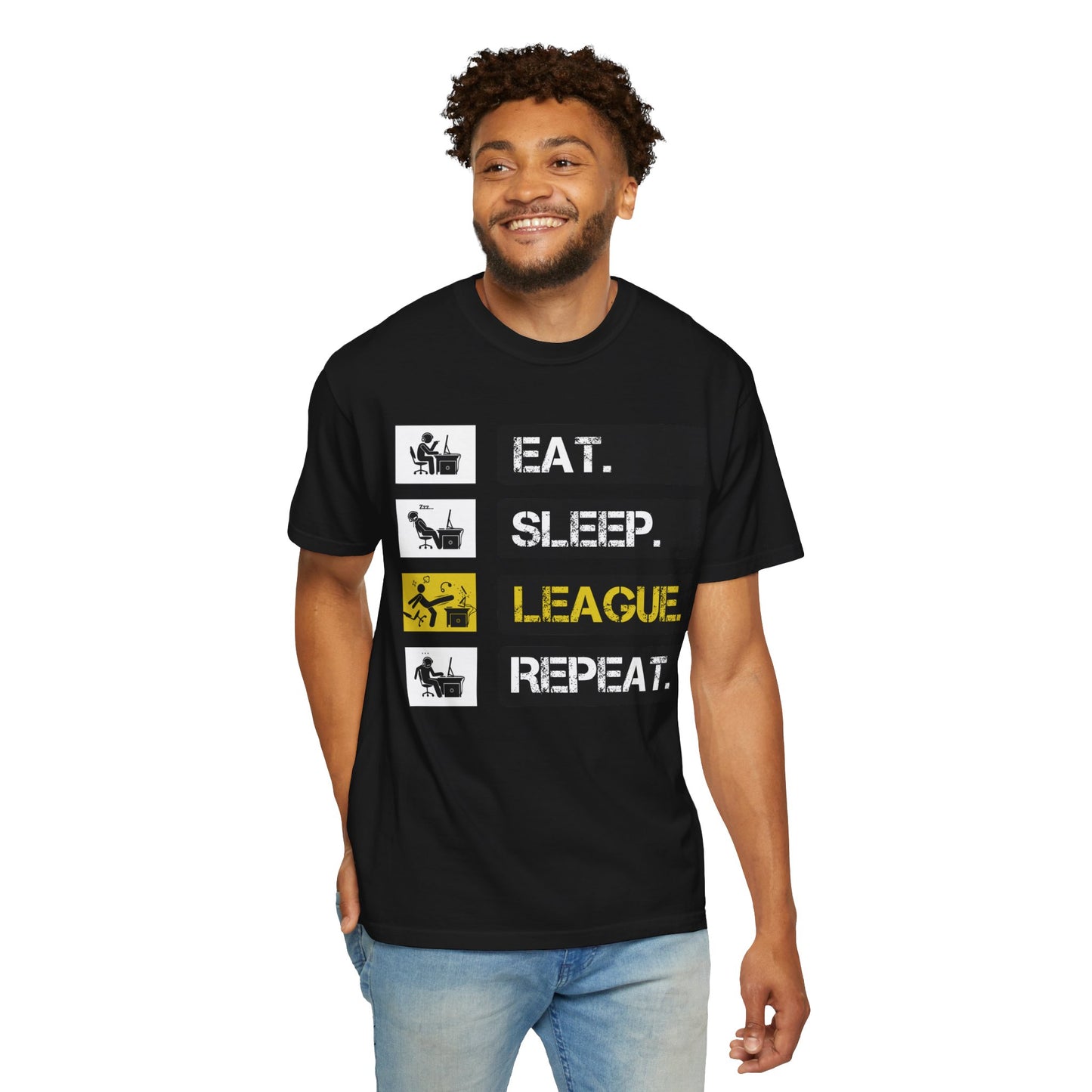 Eat. Sleep. League. Repeat. - Funny League of Legends Gamer Apparel