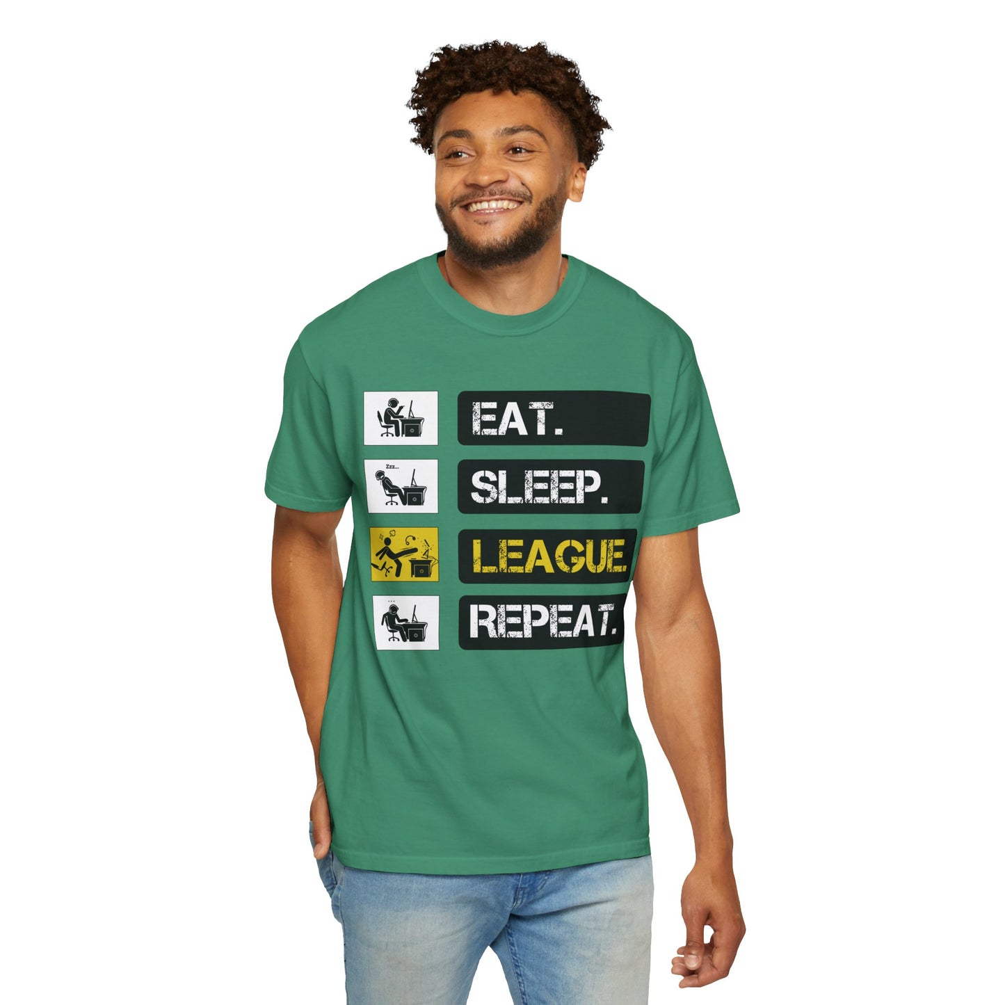 Eat. Sleep. League. Repeat. - Funny League of Legends Gamer Apparel