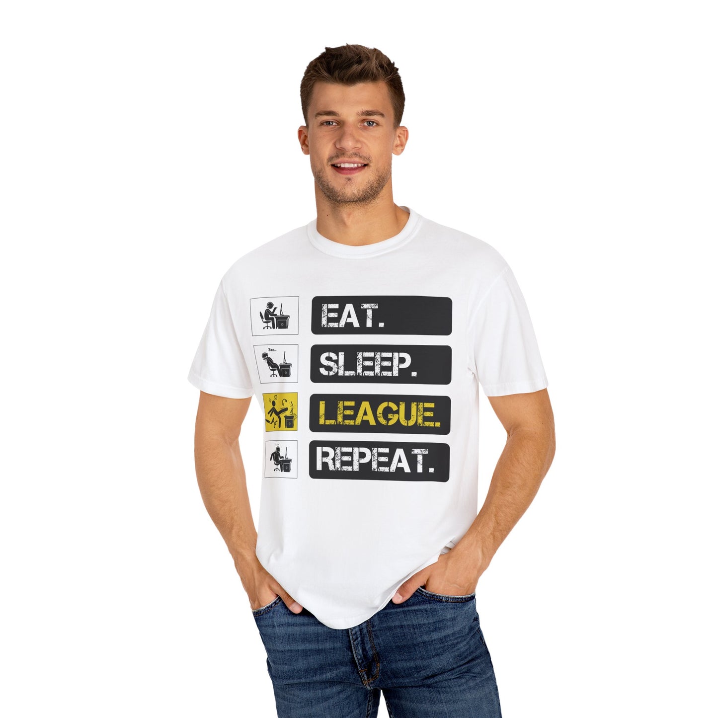 Eat. Sleep. League. Repeat. - Funny League of Legends Gamer Apparel