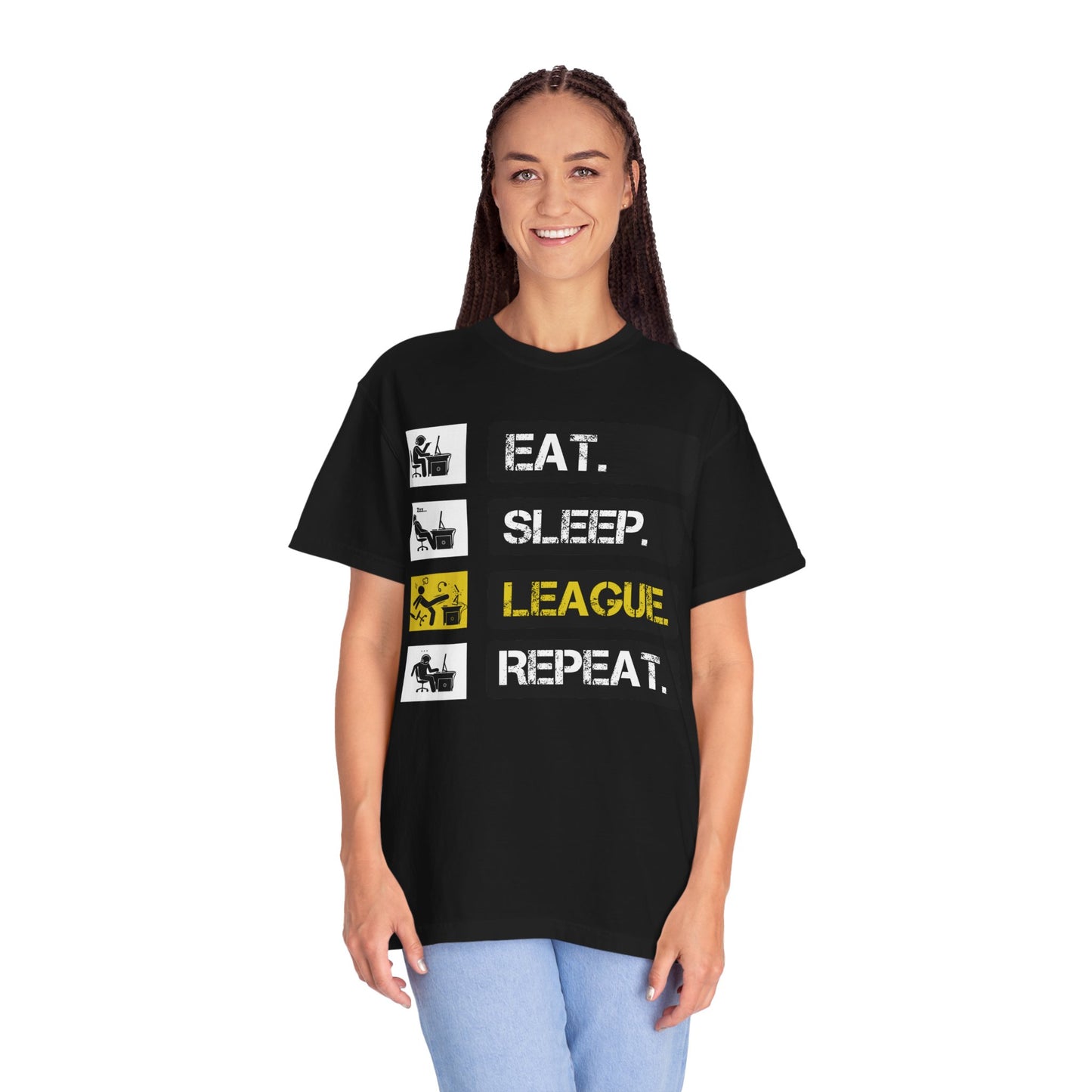 Eat. Sleep. League. Repeat. - Funny League of Legends Gamer Apparel