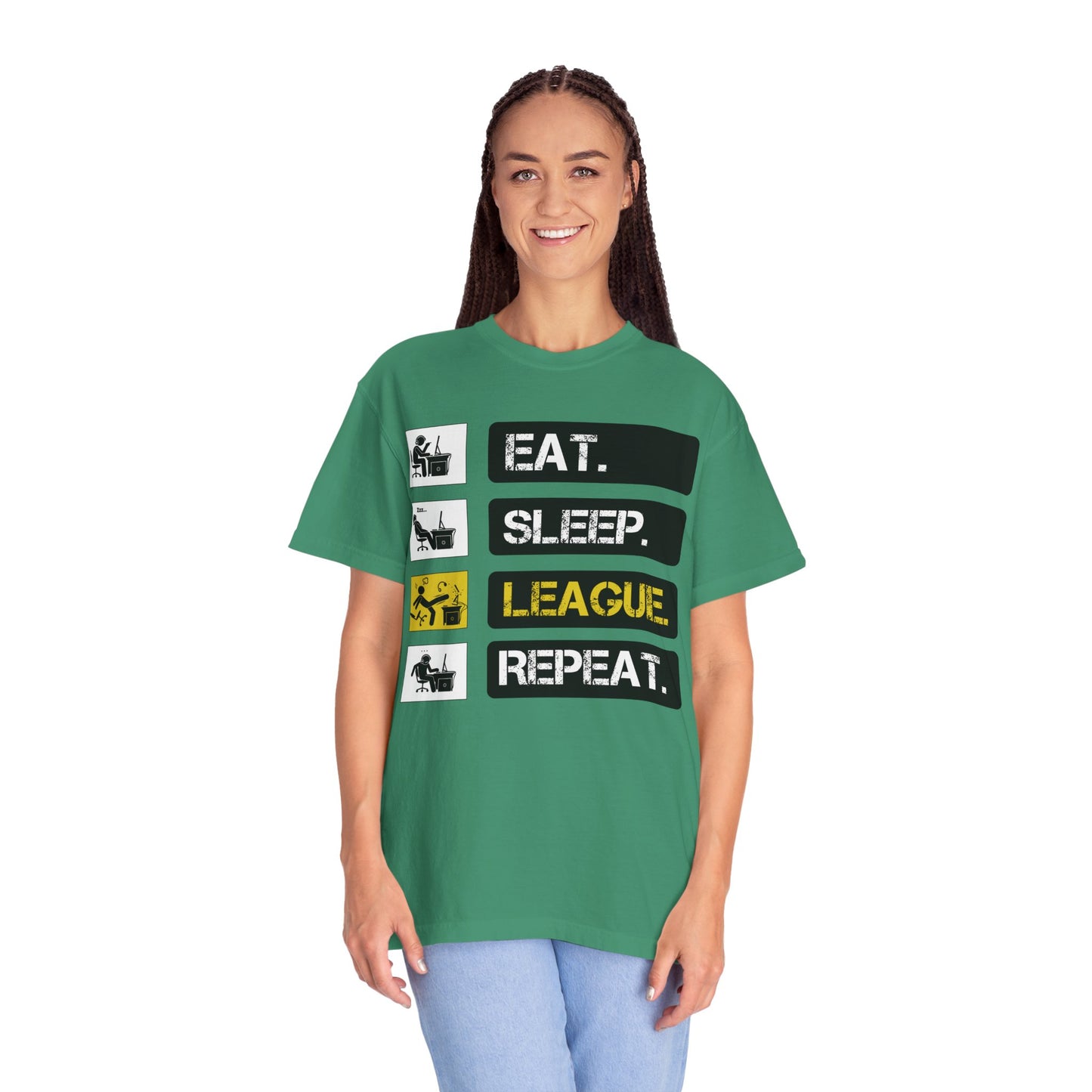 Eat. Sleep. League. Repeat. - Funny League of Legends Gamer Apparel