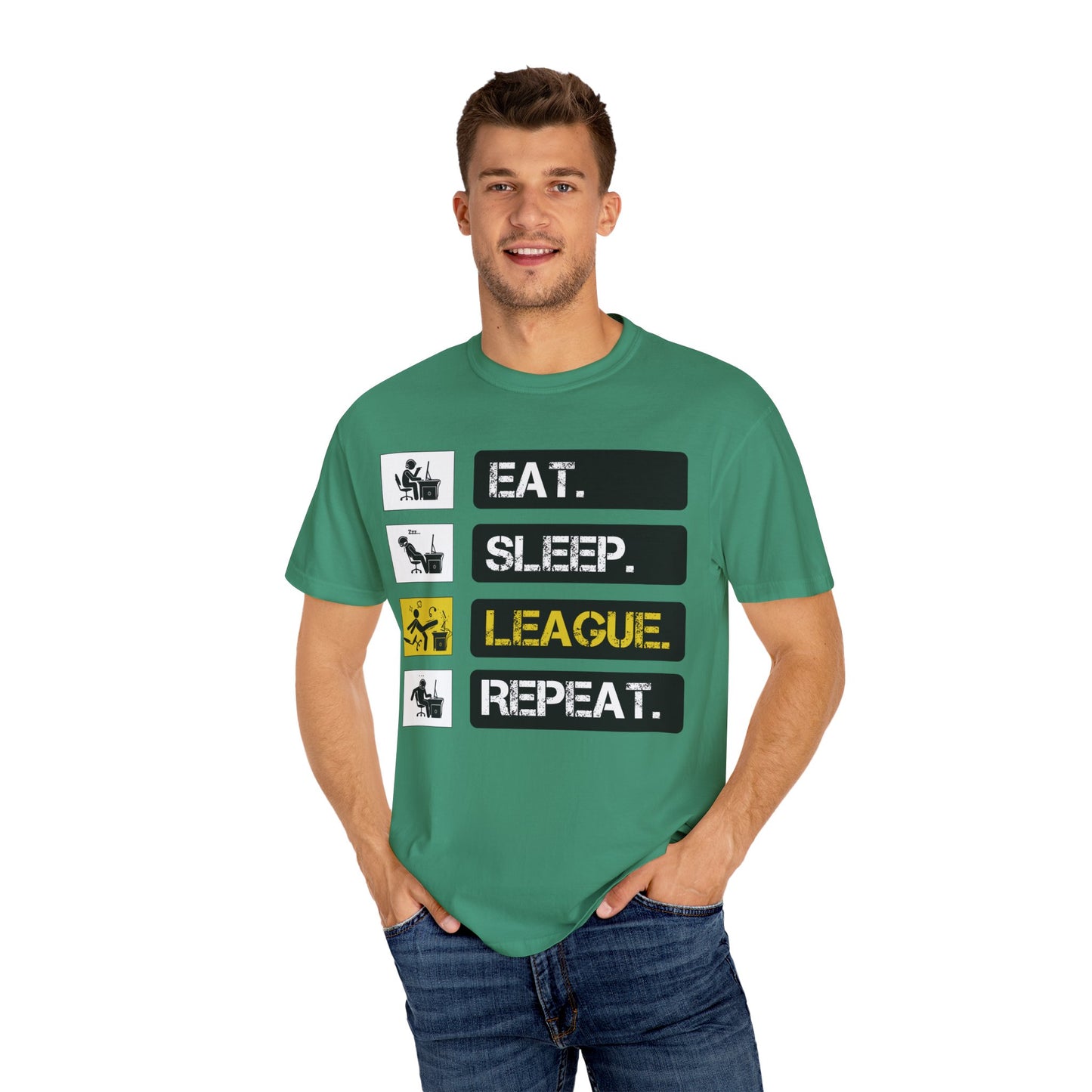 Eat. Sleep. League. Repeat. - Funny League of Legends Gamer Apparel