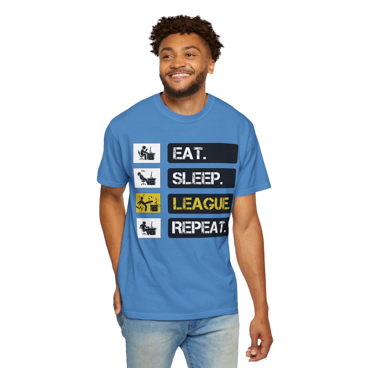 Eat. Sleep. League. Repeat. - Funny League of Legends Gamer Apparel